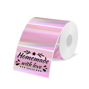 Pegatinas Personalizadas de Vinilo Adhesivo Impermeable con Logotipo Holográfico Reflectante Arcoíris de Anime para Decoración de Portátiles, Supermercados y Tiendas - Product Image 3