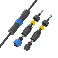 Cosse à souder 2 + 3 broches connecteur de fil de Signal d'alimentation K15 fil à fil en Nylon mâle femelle assemblé connecteur de câble connecteur 4Pin IP68