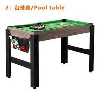 PINJIAN Nouvelle table de jeux multifonction 5 en 1 pour l'intérieur : billard, football de table, ping-pong, basketball, hockey et snooker