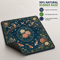 Tapis de Mahjong Premium Imperméable Antidérapant en Caoutchouc 80x80cm pour la Maison, la Salle de Jeux Familiale et les Divertissements