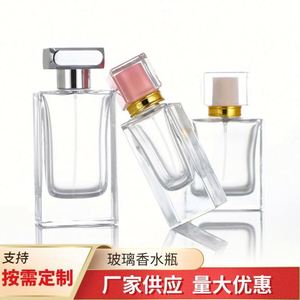 Luxury Clear 35ml 50ml 100ml Perfume <b>Empty</b> <b>Glass</b> <b>Bottles</b> with Pump Sprayer Cap Screen Printed Custom Logo Nail Polish Oil - Product Image 6