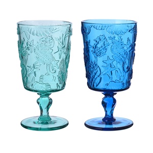 Vaso de Agua de Diseño Nuevo Estilo Océano con Relieve de Caballito de Mar, Color Original, Copa para Vino - Product Image 3