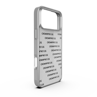 Coque de téléphone iPhone 17 Pro Max plaquée argent avec rainure et matériau enveloppant 2-en-1, coque arrière à transfert thermique avec texture antidérapante
