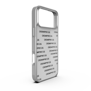 Coque de téléphone iPhone 17 Pro Max plaquée argent avec rainure et matériau enveloppant 2-en-1, coque arrière à transfert thermique avec texture antidérapante - Product Image 3