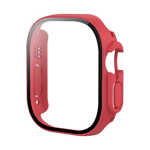 Glass+case for Apple Watch Ultra 2 case 49mm Smartwatch PC Bumper+Screen Protector Tempered Cover Iwatch Series Band Accessories