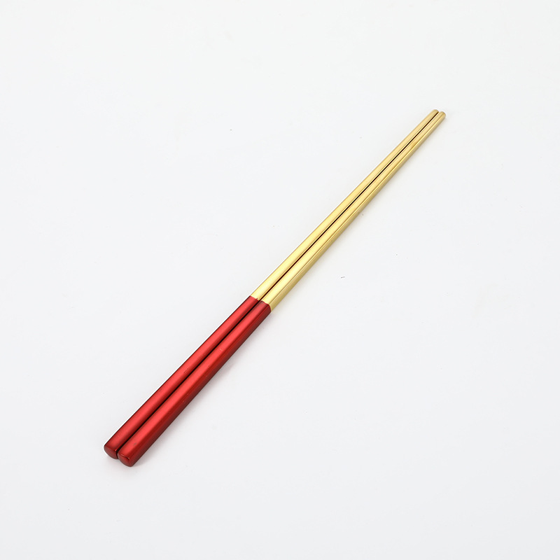 304-Baguettes en or rouge