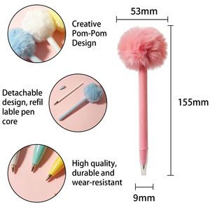 Venta al por mayor del fabricante: Bolígrafos de plástico de felpa Tailai 606-min, bonitos, de 1.0mm, con diseño esponjoso y colorido, multifuncionales. - Product Image 4