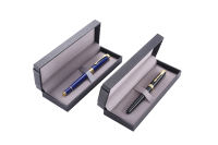 Boîte à stylo haut de gamme de luxe créative de haute qualité Emballage noir en simili cuir Boîte cadeau pour stylo avec logo personnalisé