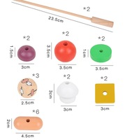나무 바베큐 꼬치 놀이 장난감 어린이 시뮬레이션 바베큐 줄 조립 블록 역할 놀이 게임