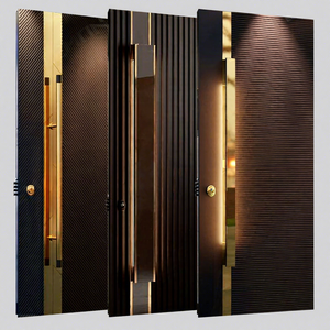 Porta d'Ingresso di Sicurezza Moderna in Alluminio Pressofuso <span class=keywords><strong>su</strong></span> <span class=keywords><strong>Misura</strong></span> di Alta Gamma con Serratura Intelligente, Porta Pivotante Antifurto - Product Image 1