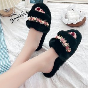 Popular TPR Sole Fashion <b>Slippers</b> Plush Fashion <b>Slippers</b> for Women With Wholesale Hot Sale - Product Image 3