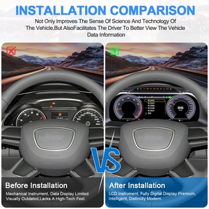 Tableau de bord numérique LCD pour Audi A4 2013-2016, mise à niveau du tableau de bord numérique de la voiture avec compteur de vitesse, système Linux - Product Image 2