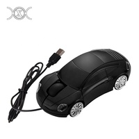 Souris optique de jeu filaire, en forme de voiture, éclairage d'interface USB, Mini pour ordinateur portable et de bureau, g