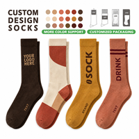 Chaussettes amusantes personnalisées à étiquette privée, OEM ODM, haute élasticité, ajustement confortable, pour boutiques de cadeaux