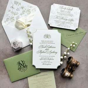 Sobres para Invitaciones de Boda, Impresión Tipográfica, Papel Elegante, Cartón Troquelado, Diseño Personalizado, Lujo para Fiestas y Eventos, Envío Rápido - Product Image 3