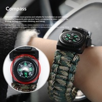 Bracelet de survie en paracorde - Équipement d'urgence tressé multifonctionnel pour l'extérieur, grande taille, en polyester, fabriqué au Zhejiang