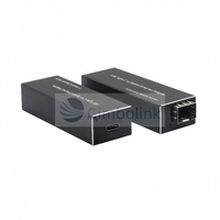 Conmutador y Convertidor de Fibra Óptica Industrial, Mini USB Tipo-C 3.0 a SFP RJ45, Adaptador de Red de Fibra Óptica Gigabit, Conmutador Ethernet