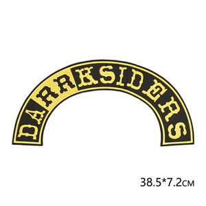 Большой Размер DARRKSIDERS POLAND Модный логотип вышивка утюгом патч для мотоциклетного клуба мотоциклетная кожаная куртка патч - Product Image 2