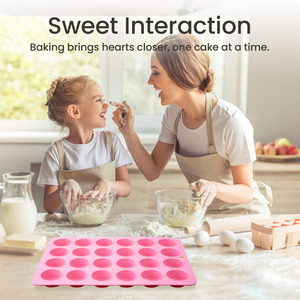 Molde de Silicona para Hornear, Apto para Lavavajillas y Horno, para 24 Mini Cupcakes y Muffins, Resistente a Altas Temperaturas, Utensilio de Cocina - Product Image 5