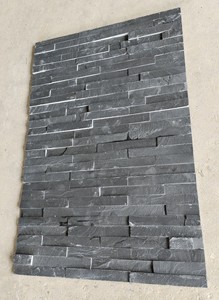 Paneles <span class=keywords><strong>de</strong></span> Pizarra Negra Natural para Paredes Exteriores, Revestimiento <span class=keywords><strong>de</strong></span> <span class=keywords><strong>Piedra</strong></span> Apilada Natural para <span class=keywords><strong>Fachadas</strong></span> Exteriores - Product Image 4