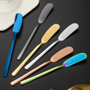 Cuchillos para Mantequilla de Acero Inoxidable <span class=keywords><strong>con</strong></span> Acabado Espejo, Coloridos y Elegantes, para Utensilios de Cocina Profesionales y Espátulas para Pizza - Product Image 6