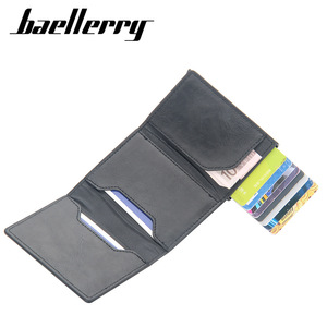 Baellerry Men's Card Holder Solid Color Zippered <b>RFID</b> Blocking Compact <b>Wallet</b> For Credit Cards Everyday Use - Product Image 3