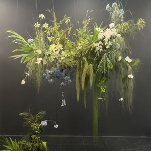 Artificial Wedding <b>Flowers</b> Eucalyptus Soft Rubber High Simulation <b>Single</b> Branch Outdoor Decor - Product Image 2