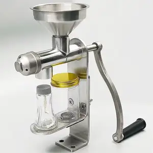 Prensador de aceite Manual pequeño de acero inoxidable para uso doméstico, Extractor de aceite Manual de semillas de girasol, máquina para hacer aceite de cacahuete de canola de rosa mosqueta