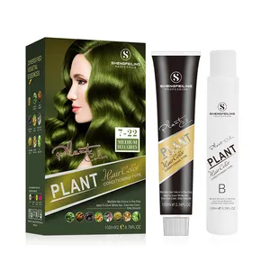 Jiaying OEM profesyonel Salon saç boyası 8 renk özel marka güzellik saç ürünleri yeşil toz Natur yarı kalıcı krem ücretsiz