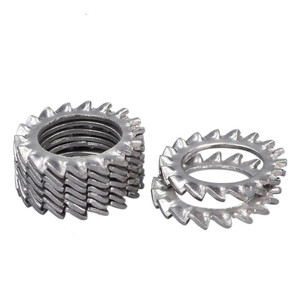 M2 M2.5 M3 M4 M5 Good Quality Stainless Steel External Teeth Gasket Serrated Lock DIN6798 Type a <b>M6</b> - Product Image 1