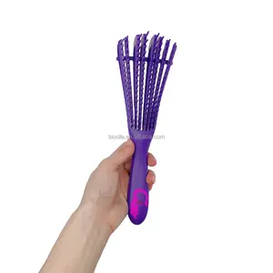 Detangler Bàn chải tóc người đàn ông nhựa xử lý ma thuật tám hàng Bạch tuộc phụ tùng xương sườn afro Lược Detangling Bàn chải tóc