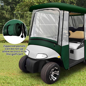 Abri de conduite pour voiturette de golf pour 4 personnes, imperméable, logo personnalisé, abri de pluie pour voiturette de golf robuste avec fenêtres en PVC - Product Image 5