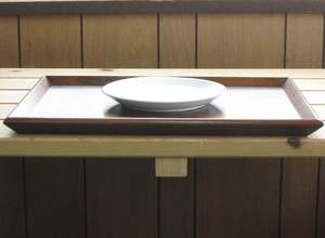 ถาดไม้แบบคลาสสิกเป็นมิตรกับสิ่งแวดล้อม เคลือบเงาอย่างดี ขนาด 15.7x11.8x0.9 นิ้ว (40x30x2.4 ซม.) จานเสิร์ฟสำหรับงานแต่งงาน - Product Image 3