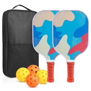 Juego de palas de pickleball de 13.4 mm con mango antideslizante de fibra de vidrio, 4 pelotas y bolsa Oxford para entrenamiento y recreación - Product Image 5
