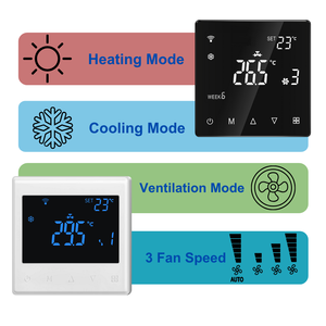 Thermostat <span class=keywords><strong>de</strong></span> climatisation Smart Life <span class=keywords><strong>de</strong></span> contrôle <span class=keywords><strong>de</strong></span> la température Thermostat à ventilo-convecteur Wifi avec thermostat Wifi Tuya à économie d'énergie - Product Image 6