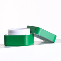 Pot de crème en plastique PP à double paroi pour emballage de gel cosmétique pour ongles Pot en plastique avec capuchon plaqué or