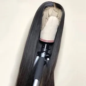 Wig renda depan rambut India mentah grosir wig 13X4 rambut manusia renda depan tanpa lem HD penuh renda wig rambut manusia Frontal