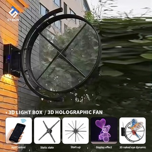 ShuntaiCustom Boîte à lumière LED ronde en aluminium et acrylique thermoformé avec hologramme 3D, étanche, 5000 lumens, publicité extérieure - Product Image 2