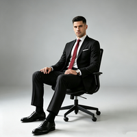 Vêtements de bureau pour hommes, vente en gros, costumes de luxe pour hommes, ensemble de costumes classiques formels avec étiquettes de marque personnalisées, uniforme pour hommes