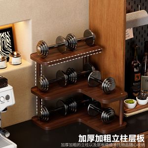 Corner Desktop Shelf 3 Tier Wood <b>Storage</b> Rack For <b>Kitchen</b> Coffee Bar Organizing Display Stand - Product Image 2