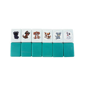 Autocollants personnalisés à motifs d'animaux, de drapeaux et de fruits, 30 mm, 40 mm, jeu d'évasion, tuiles de mahjong, 65 pièces, comprenant un jeu de mahjong vierge - Product Image 2