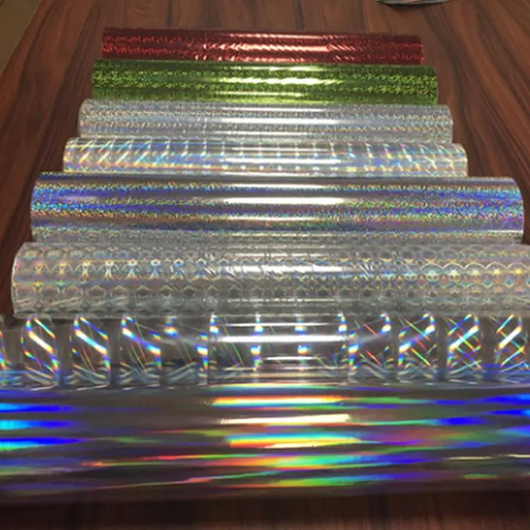 Packaging Decoration Holographic Vinyl Film Self Adhesive Foil For Decoration