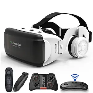 Kacamata 3D dengan realitas Virtual, disesuaikan kacamata VR semua dalam satu Headset ponsel teropong Video Game dengan lensa