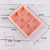 Schneller Versand Kundenspezifische Trüffel-Bäckereipapierboxen Biologisch Abbaubar 6 Fächer Klare Schublade Transparente Schokoladenverpackungsbox