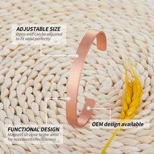 자기요법 대형 순수 구리 패션 뱅글 피부 자극 없는 바이오 건강 팔찌 치유용 주얼리 - Product Image 2