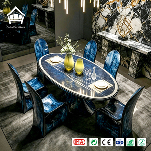 Juego de Muebles de Comedor de Mármol Artístico a Medida para Mansiones y Penthouses, Solución Integral de Alta Gama, Personalización Completa para el Hogar - Product Image 1