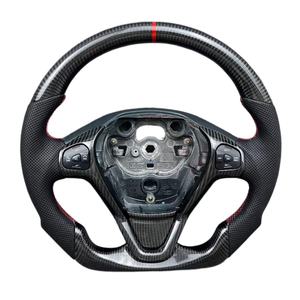 Volante Deportivo Personalizado de Fibra de Carbono y Cuero para Ford <span class=keywords><strong>Focus</strong></span> <span class=keywords><strong>St</strong></span> Mk2 Mk7 EcoBoost <span class=keywords><strong>Shelby</strong></span> GT350 2013 2014 2016 2018 - Product Image 5