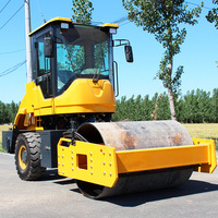 Compacteur routier à double tambour de 5 tonnes, moteur diesel, mini-compacteur vibratoire pour asphalte, à vendre
