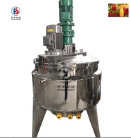 Cuve de mélange en acier inoxydable de qualité alimentaire Huashang à couvercle ouvert avec homogénéisateur et options de chauffage multiples