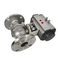 Vanne à boisseau sphérique industrielle en acier inoxydable, haute température, haute pression, vanne à commande pneumatique pour eau, gaz, vanne pneumatique